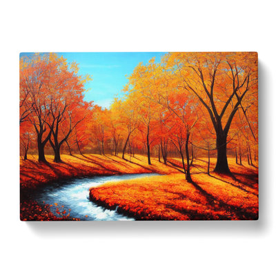 The Unreal Autumn Forest - Wrapped Canvas Print