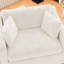Fauteuil d'appoint rembourré avec repose-pieds en chenille-1056189596