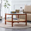 Table basse avec plateau en verre