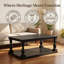 Table basse rétro avec pieds de colonne de vase artistique - Table de centre en bois de placage de pin pour salon ou bureau-542428898