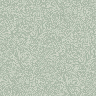 Kristina Teal Botanical Wallpaper