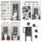 Over The Toilet Storage Cabinet With Glass Door & Adjustable Shelf, Anti-Tip, Freestanding, Gray-606364307-606364304