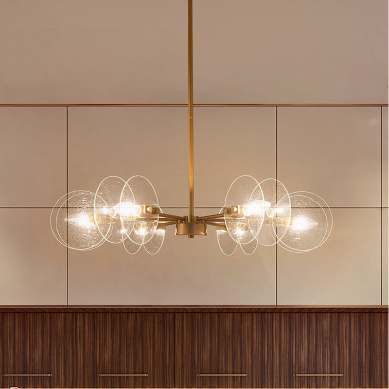 Lustre linéaire spoutnik moderne à 6 lumières Seager