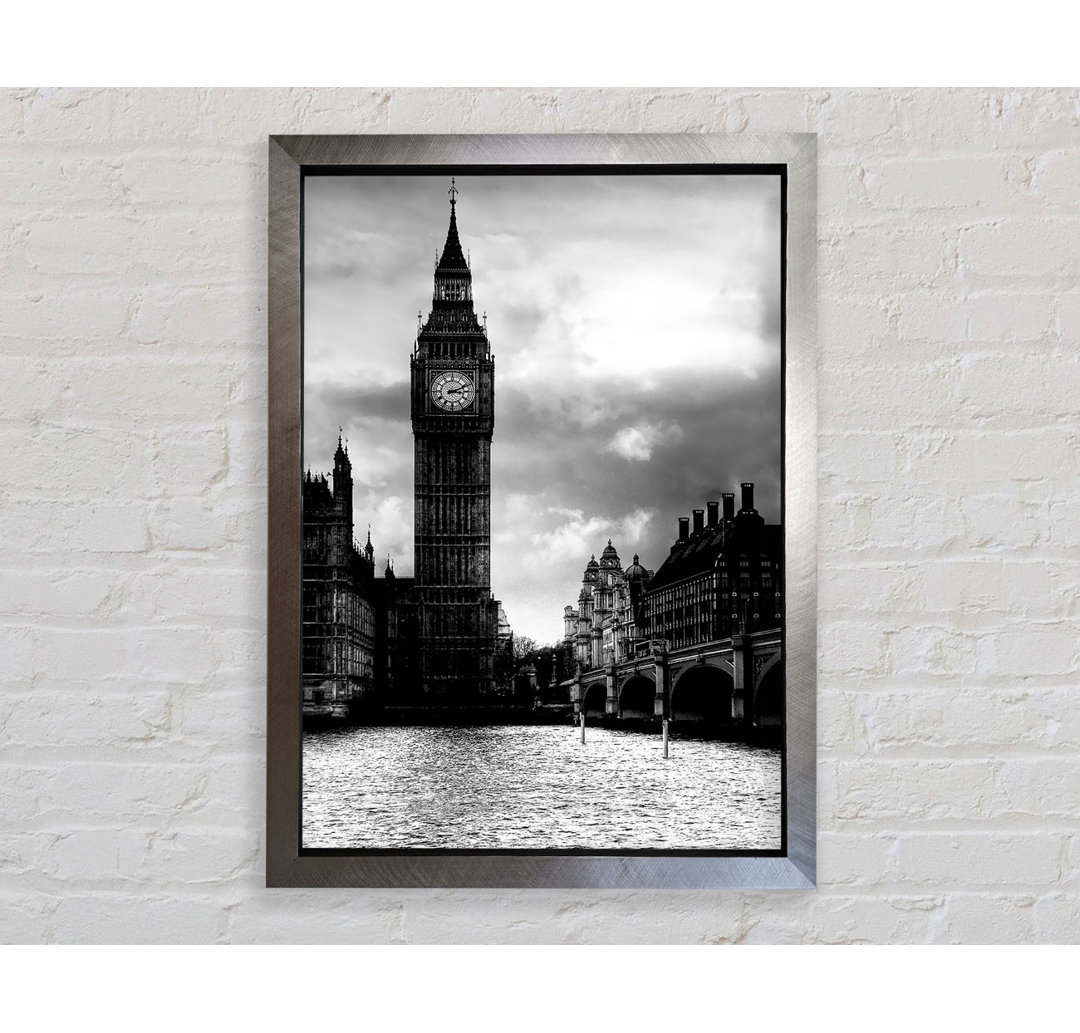 London Big Ben B N W - Druck