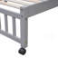 Lit superposé simple au-dessus d'un lit double en bois avec six tiroirs et tablettes flexibles, lit inférieur à roulettes, gris-734543021