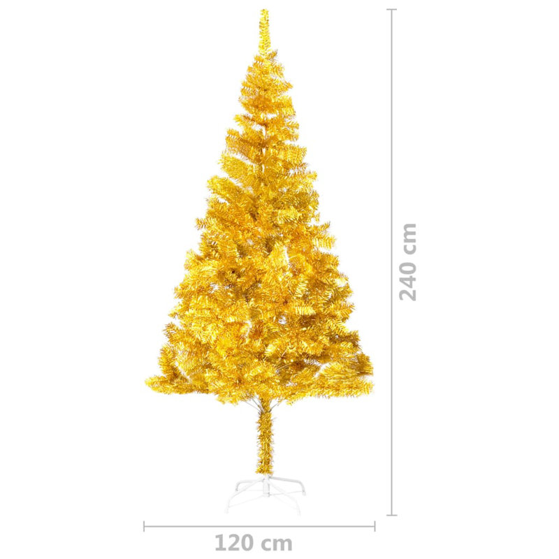 Arbre de Noël artificiel illuminé avec ensemble de décoration de fête en PVC