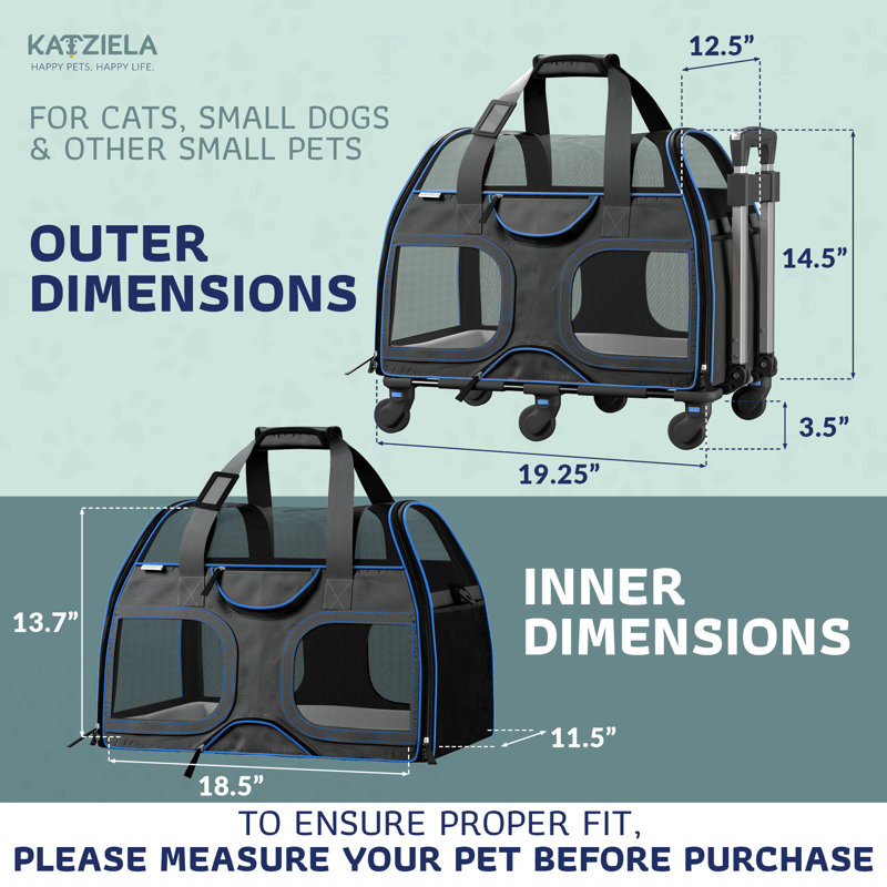 Sac de transport pour animaux Luxury Rider, Noir / bleu