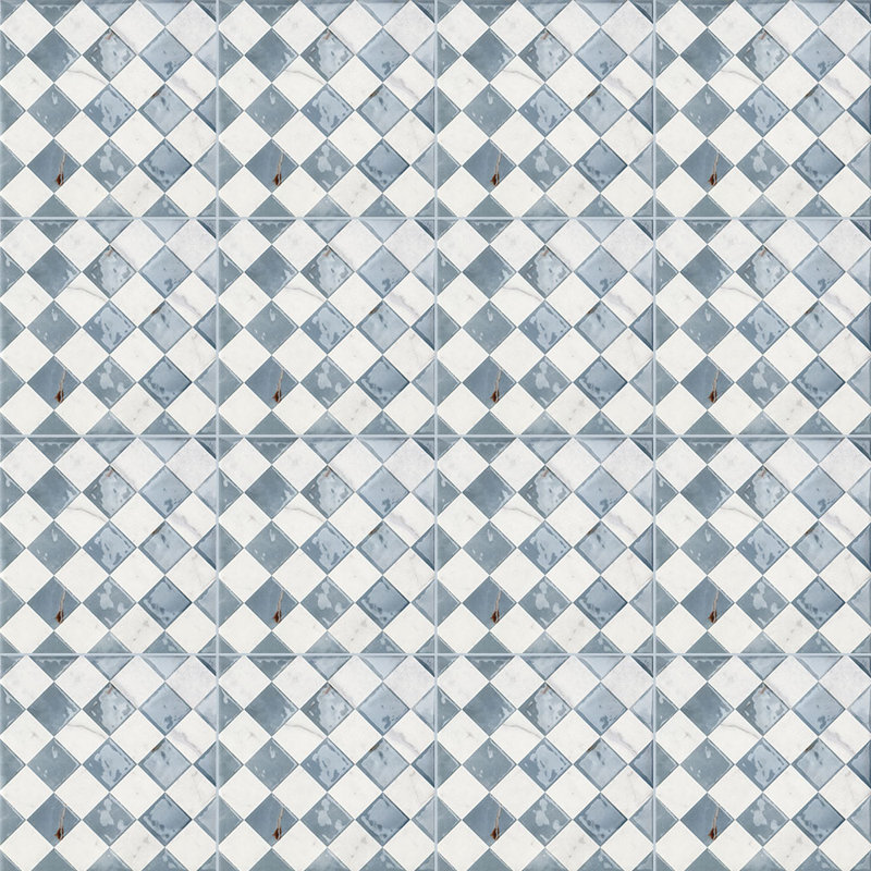 Carreau de porcelaine Prestige 8x8 Deco Floriana Statuario, Déco Floriana Statuario