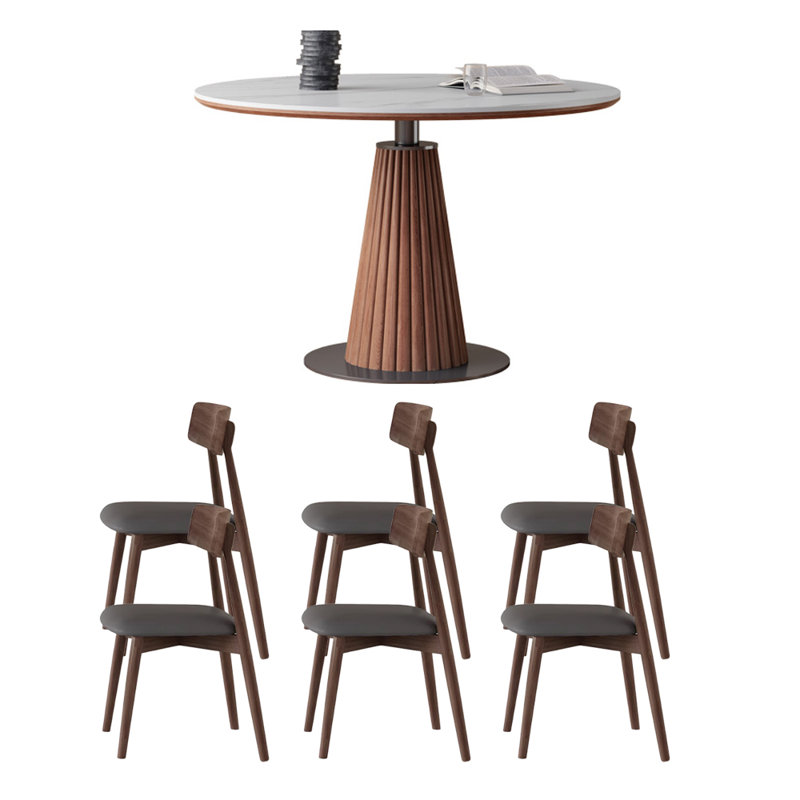 Modern sintered stone round dining table sets
