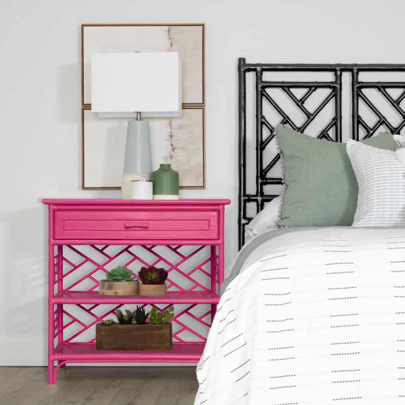 Chippendale End Table, Hot Pink