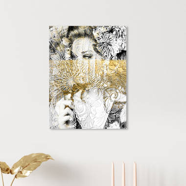 Brayden Studio Cool Riri by Rongrong Devoe Painting Print on Wrapped Canvas - Size: 12 H x 8 W x 0.75 D