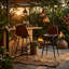 Swivel Upholstered Counter Stool with Metal Frame