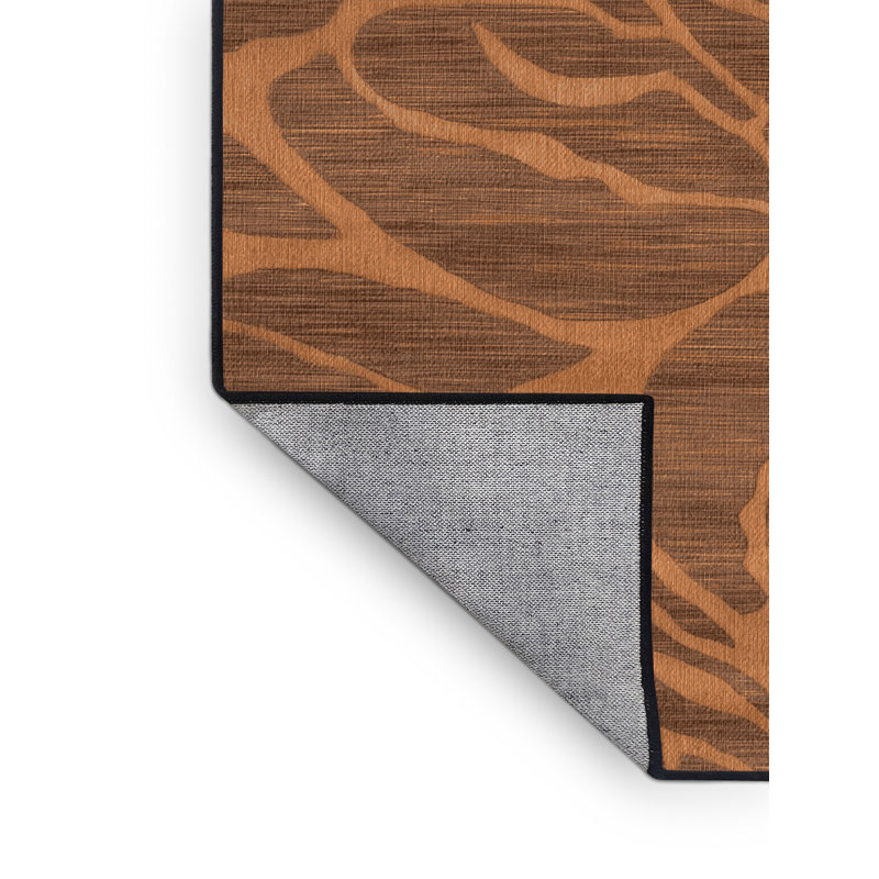 Tapis abstrait lavable à la machine, Carré 6 pi