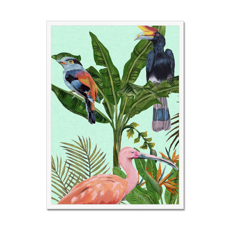 Birds Paradise I 1 Piece Painting, 80cm H x 55cm W, White Framed Paper Print