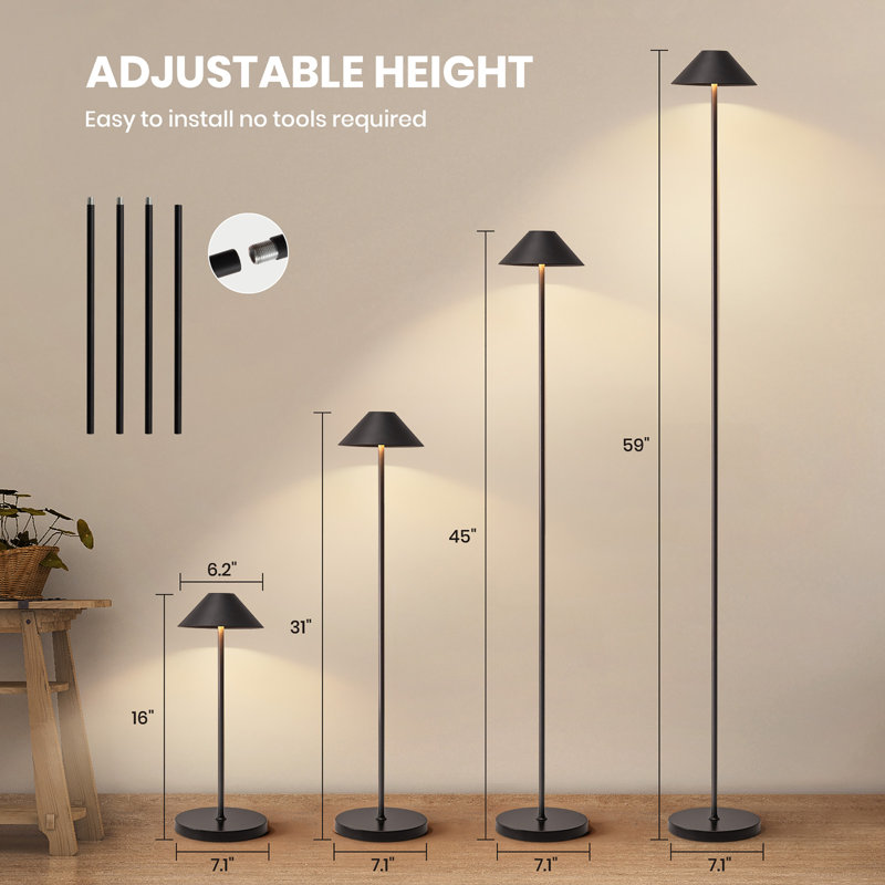 Lampe de table moderne avec port USB, commande tactile sans fil, pile rechargeable, mini lampe de chevet pour table de chevet