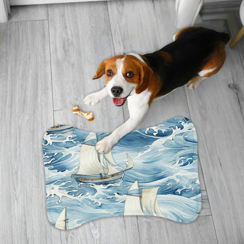 Victorian Waters - 1 Piece Bone Shape Feeding Mat