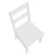 Chaise d'appoint à dossier en bois massif blanc acerra