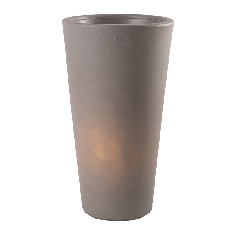 Vita Pot Planter, 70cm H x 39cm W x 39cm D, Taupe