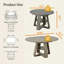 Table de salle à manger extensible ronde pour 4 à 8 personnes, table de salle à manger ovale de cuisine moderne avec feuilles amovibles peu encombrantes, base en bois avec tablette de rangement pour le salon de la cuisine-133674909