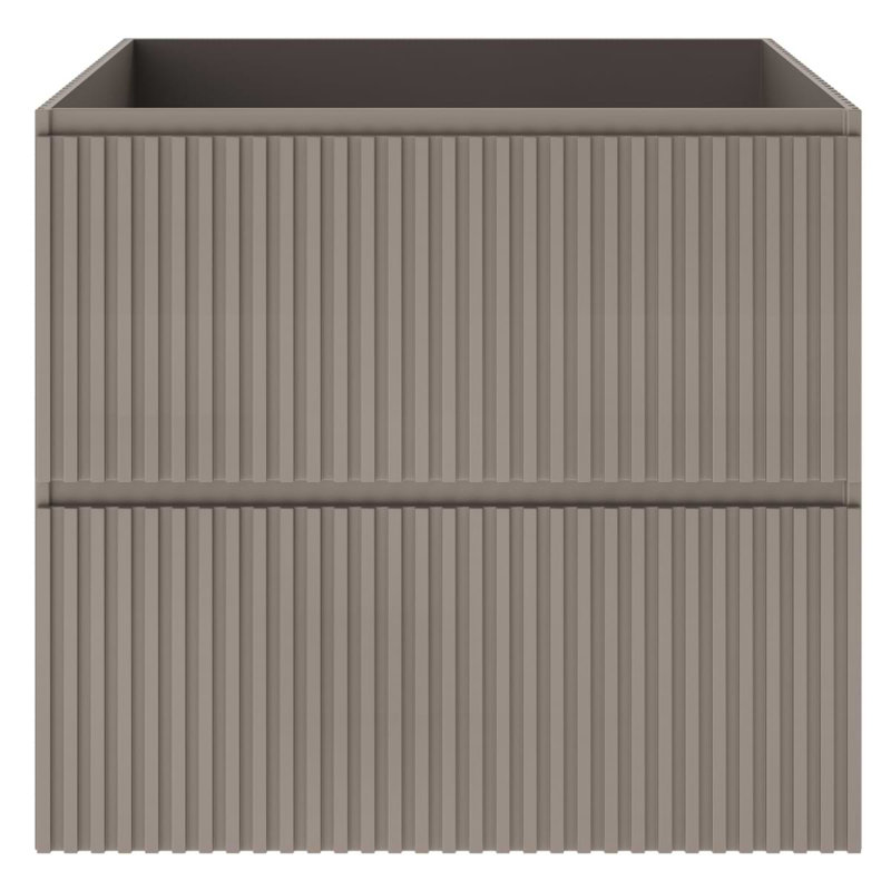 Linear 24" Wall Mounted Single Bathroom Vanity with Top, Taupe