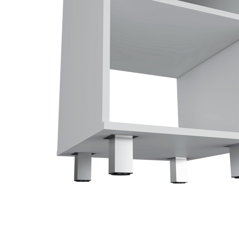 Kheng 18-inch Single Bathroom Vanity with Open Shelf and Single Door Cabinet, White