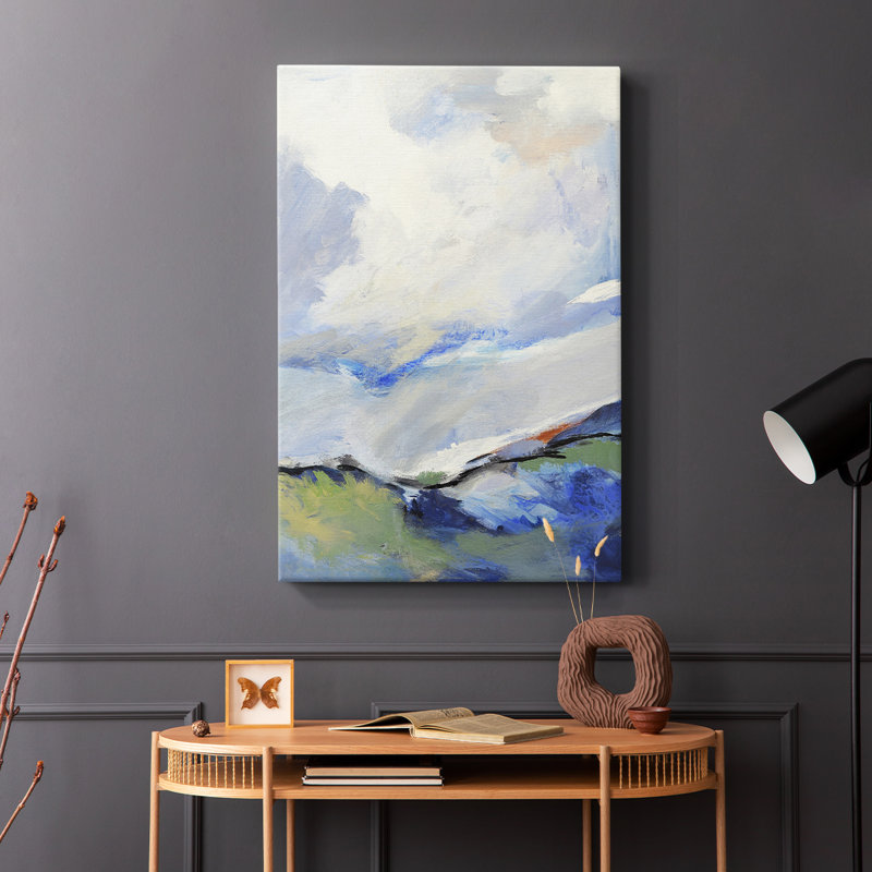 Autour des nuages III - Cavas enveloppés de galerie, H 48 po x l 32 po