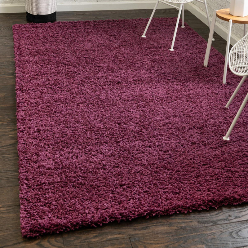 Tapis mauve aubergine Capwell, Rectangle 3 pi 1 po x 5 pi 3 po