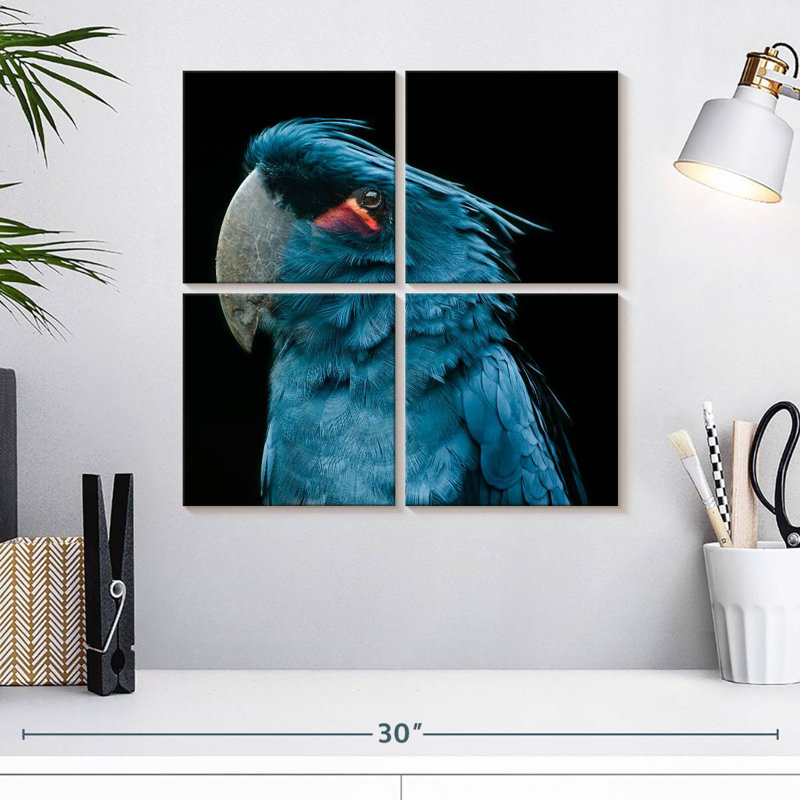 Brampt Blue Bird Portrait, 18" H x 18" W