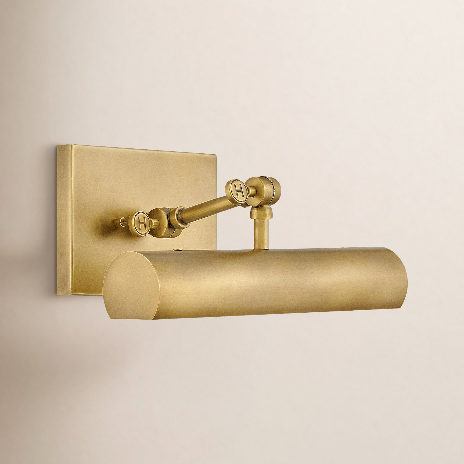 Stokes Single Light Armed Sconce, Heritage Brass