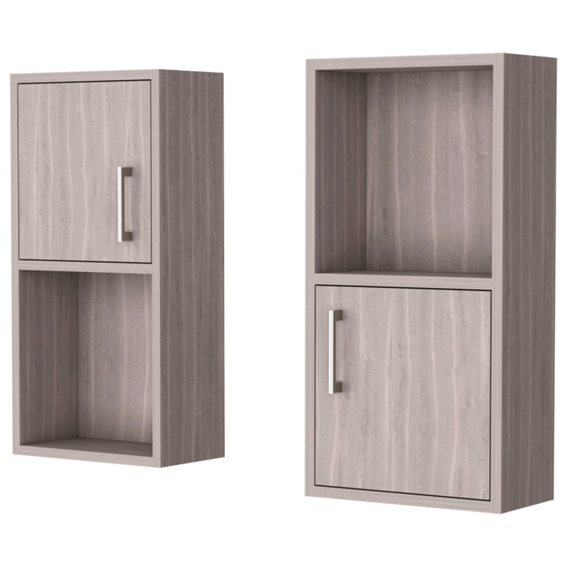 Open Shelf White Oak Bathroom Cabinets - Efficient Accessory Practical Storage Option, White oak