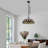 2-Light Antique Ceiling-Mounted Hanging Lamp