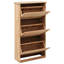9 Pair Solid Wood Flip Down Shoe Storage