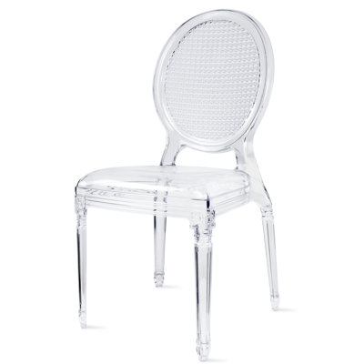 Mechella Contemporary Modern Assembled Dining Accent Plastic Dining Chair Transparent Kitchen Restaurant