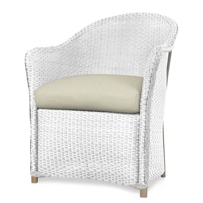 Weekend Retreat Outdoor Dining Armchair, White, Serene Spa