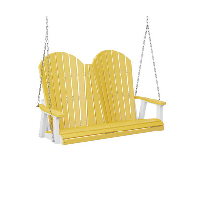 Ashly Regular Sunburst Yellow Top With White Base Double Swing With Zinc Chains