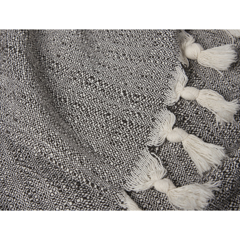 Lido Organic Throw Blanket, Undyed w/Espresso