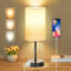 Lampe de table avec chaîne de traction, modes 3 couleurs, prise de courant, conception compacte pour la chambre à coucher, la table de chevet et le salon, ampoule incluse