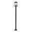 Lampadaire noir 1 lumière H 115,75 po (double)