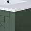 Ensemble de meuble-lavabo 30 po avec lavabo en céramique, armoire de rangement en bois massif, ensemble de meuble-lavabo autoportant avec 3 tiroirs et portes à fermeture douce-114497888