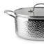Ensemble de 6 pièces de batterie de cuisine Caannasweis en acier inoxydable martelé