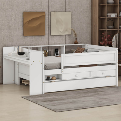 Lit de jour simple avec tiroirs et couchette