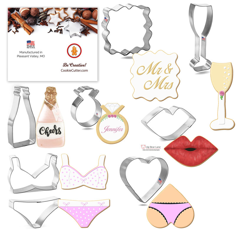 Ensemble d'emporte-pièces de 8 pièces Cookicutter.Com Bachelorette