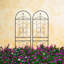 Ensemble de 2 treillis de jardin en métal 71 po x 19,7 po antirouille pour plantes grimpantes