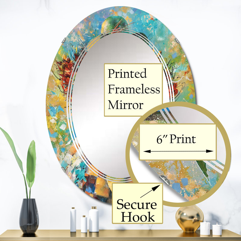 Miroir de salle de bain ovale mural, 36 po x 24 po