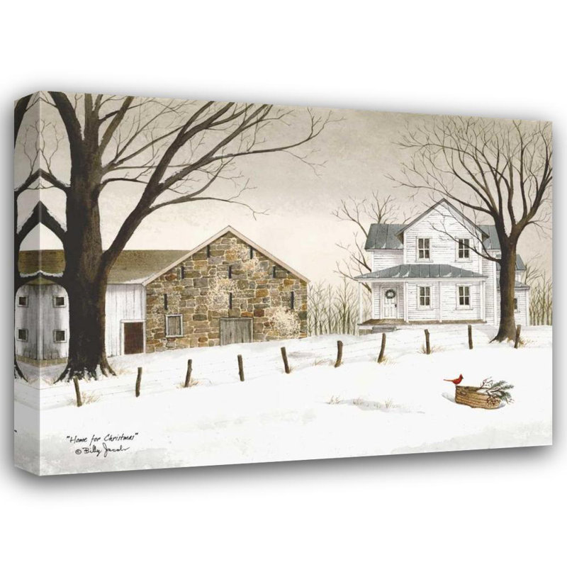 «August Home» pour August Jacqueline, toile tendue de la galerie Billy, «Home for Christmas», H 36 po x l 47 po