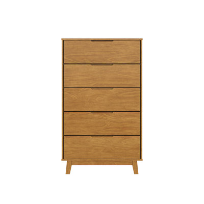 Jerred 5 Drawer Solid Wood Chest