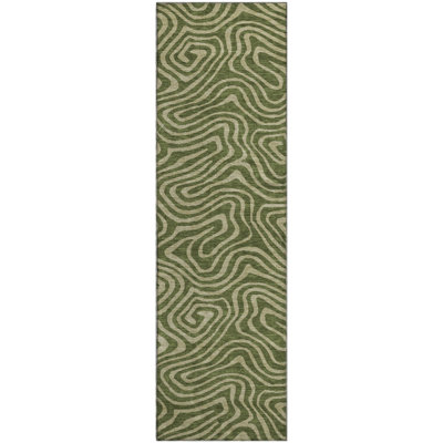 Premium Machine Washable Colmenero AMF1020 Swirls Rug