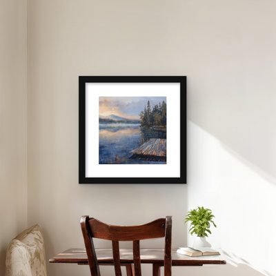 Dock - Imprimé mat bleu encadré pour la décoration intérieure | Reproduction d'art