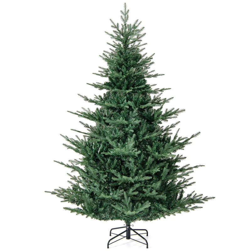 Arbre de Noël artificiel 7 pi avec 1102 branches et 350 lumières DEL 8 modes d'éclairage, H 7 pi