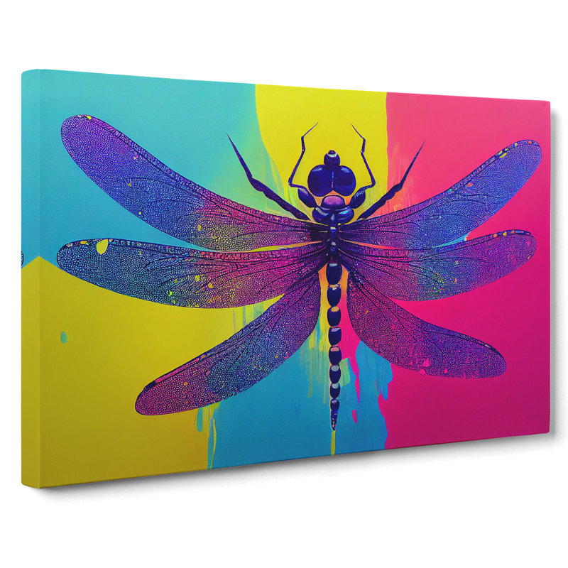 Dragonfly Splash Vol.2 Abstract - Wrapped Canvas, 50cm H x 76cm W x 3cm D